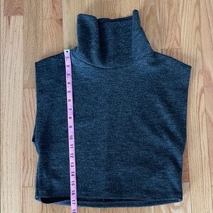 Dark grey Zara sleeveless turtleneck.
